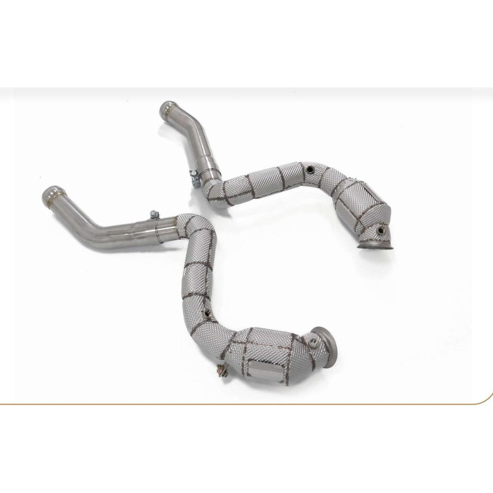 Downpipe esportivo inox com catalisador para Mercedes-AMG C63 W205