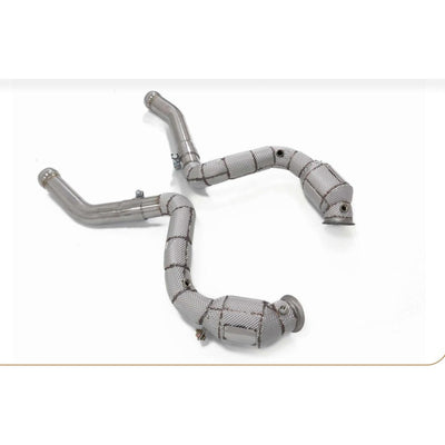 Downpipe esportivo inox com catalisador para Mercedes-AMG C63 W205