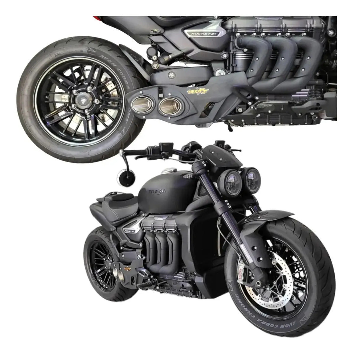 Full Exhaust System Mexx Triumph Rocket 3 Inox 304