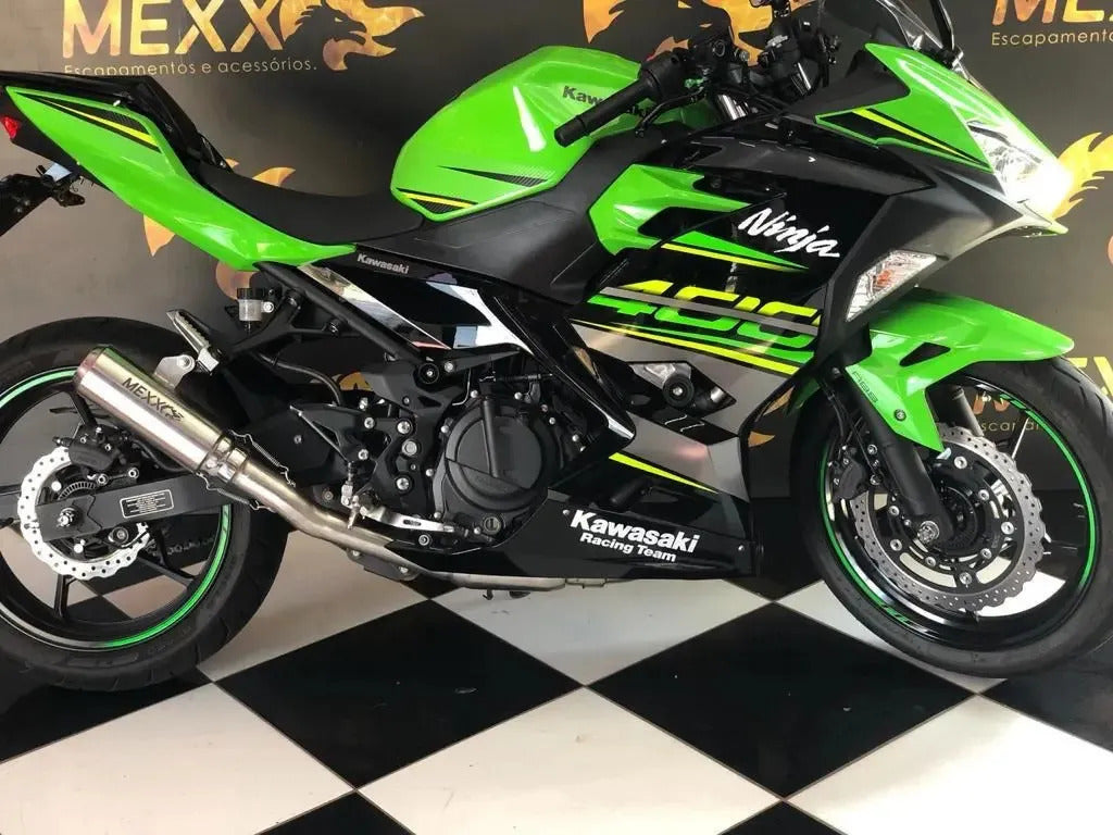 Escapamento Full Completo Mexx Kawasaki Ninja 400 Bomber