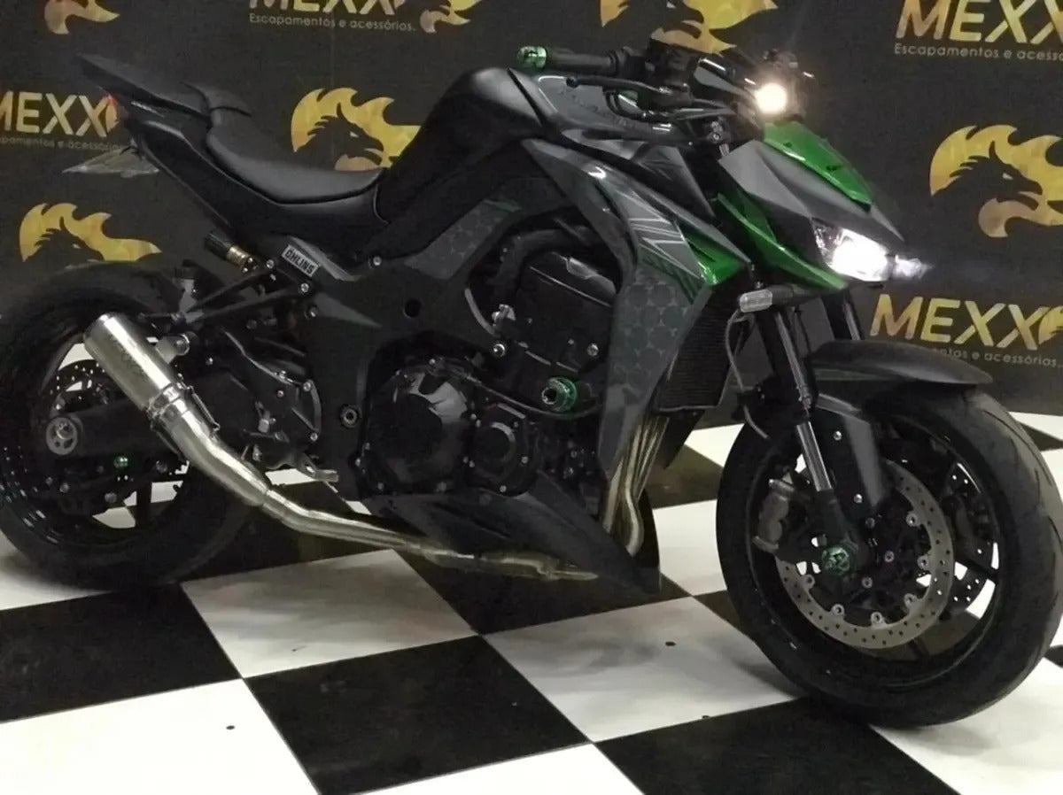 Escapamento Full Completo Mexx Kawasaki Z1000 Bomber Inox