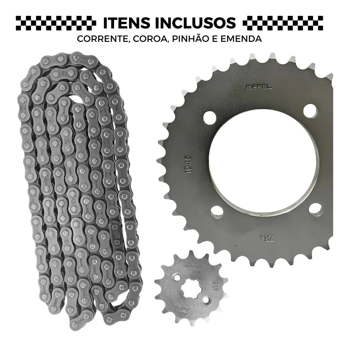 Kit Relação Transmissão Biz 125 Biz 110i Riffel 2005 A 2026