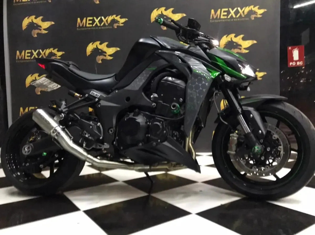 Escapamento Full Completo Mexx Kawasaki Z1000 Bomber Inox