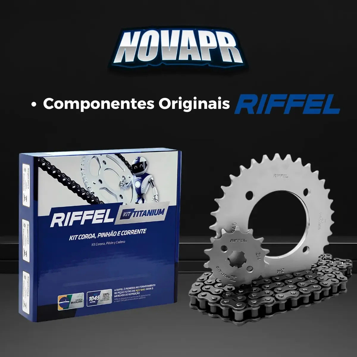 Kit Relação Transmissão Biz 125 Biz 110i Riffel 2005 A 2026