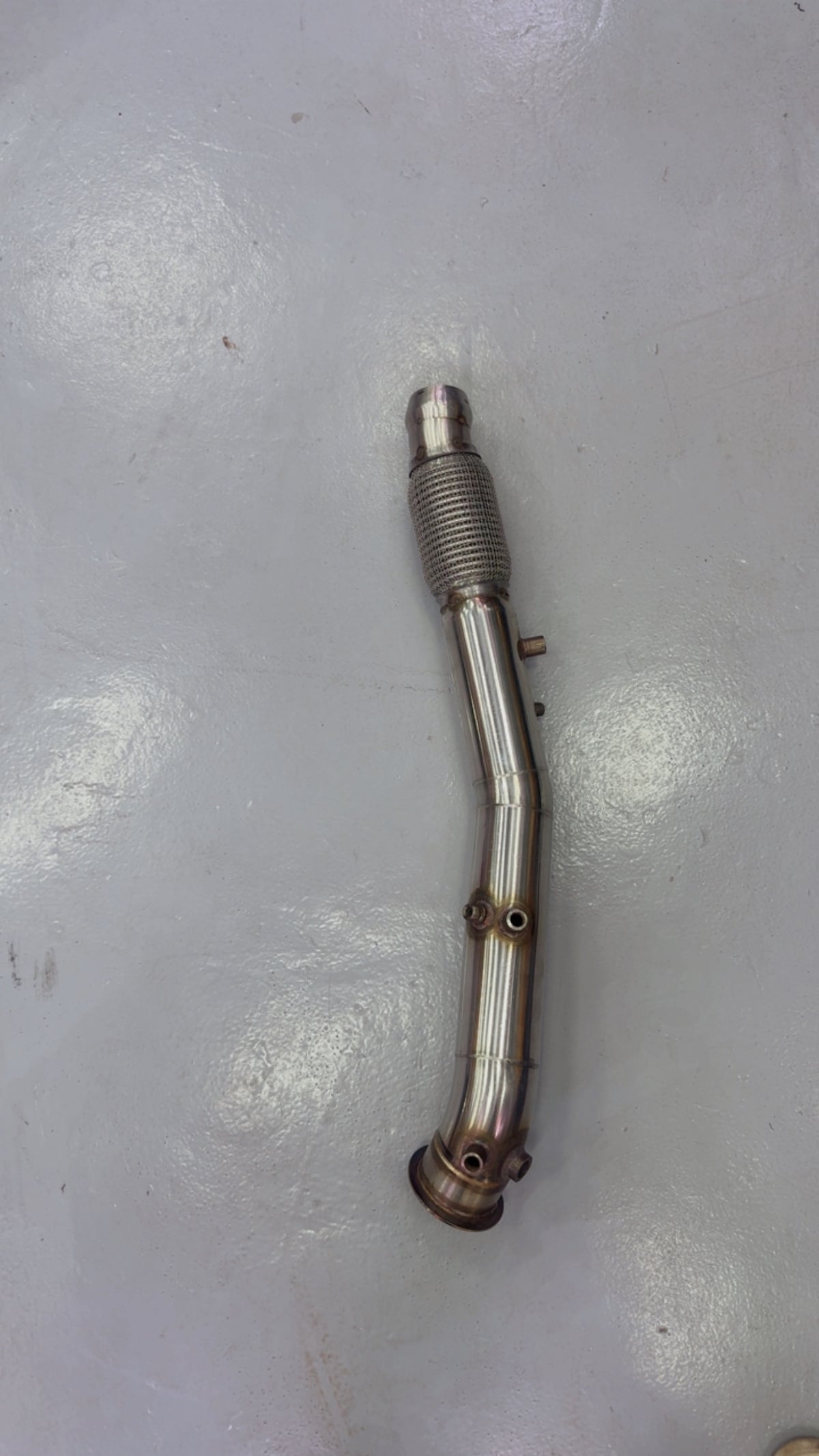 Downpipe Amarok em inox com junta flexível