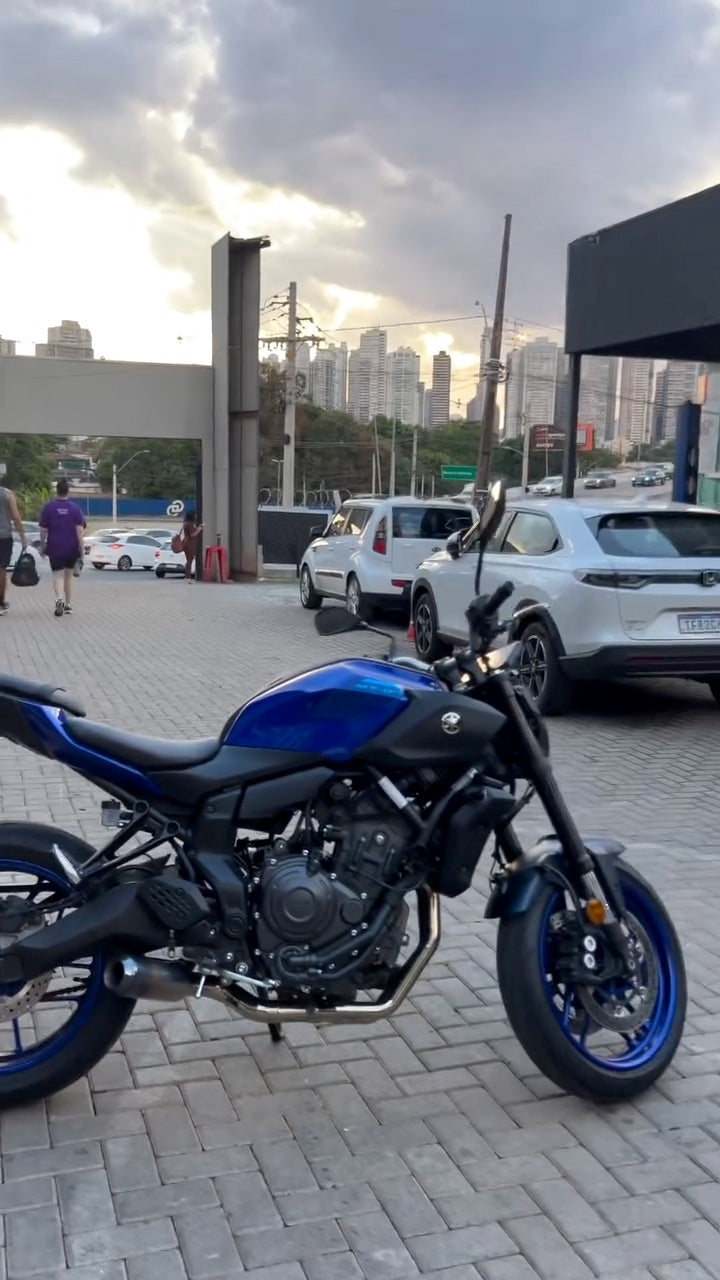 Conjunto completo Expard HP montado na Yamaha MT-07