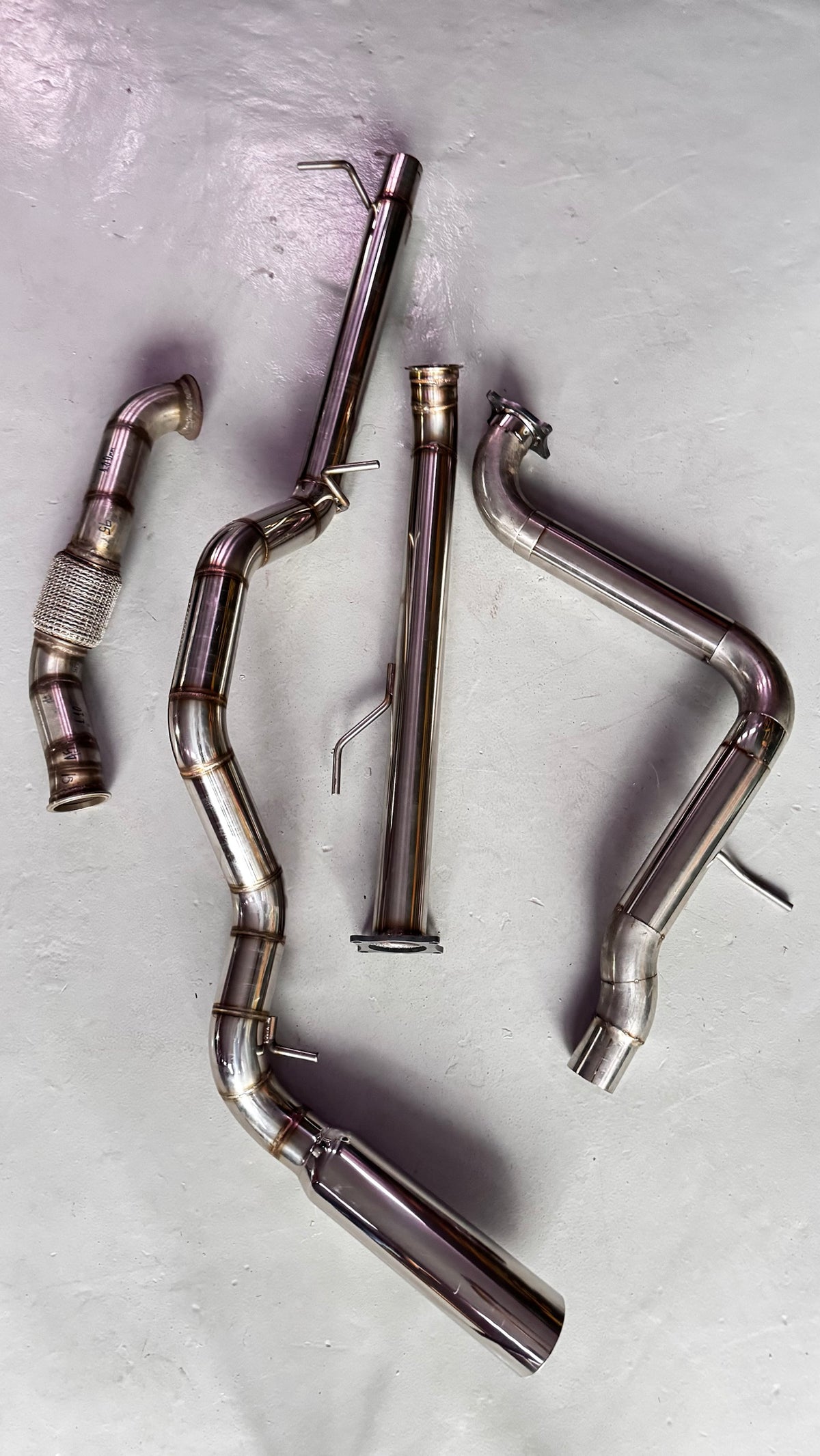 Kit escapamento Amarok V6 com downpipe, midpipe e tubo traseiro Mexx