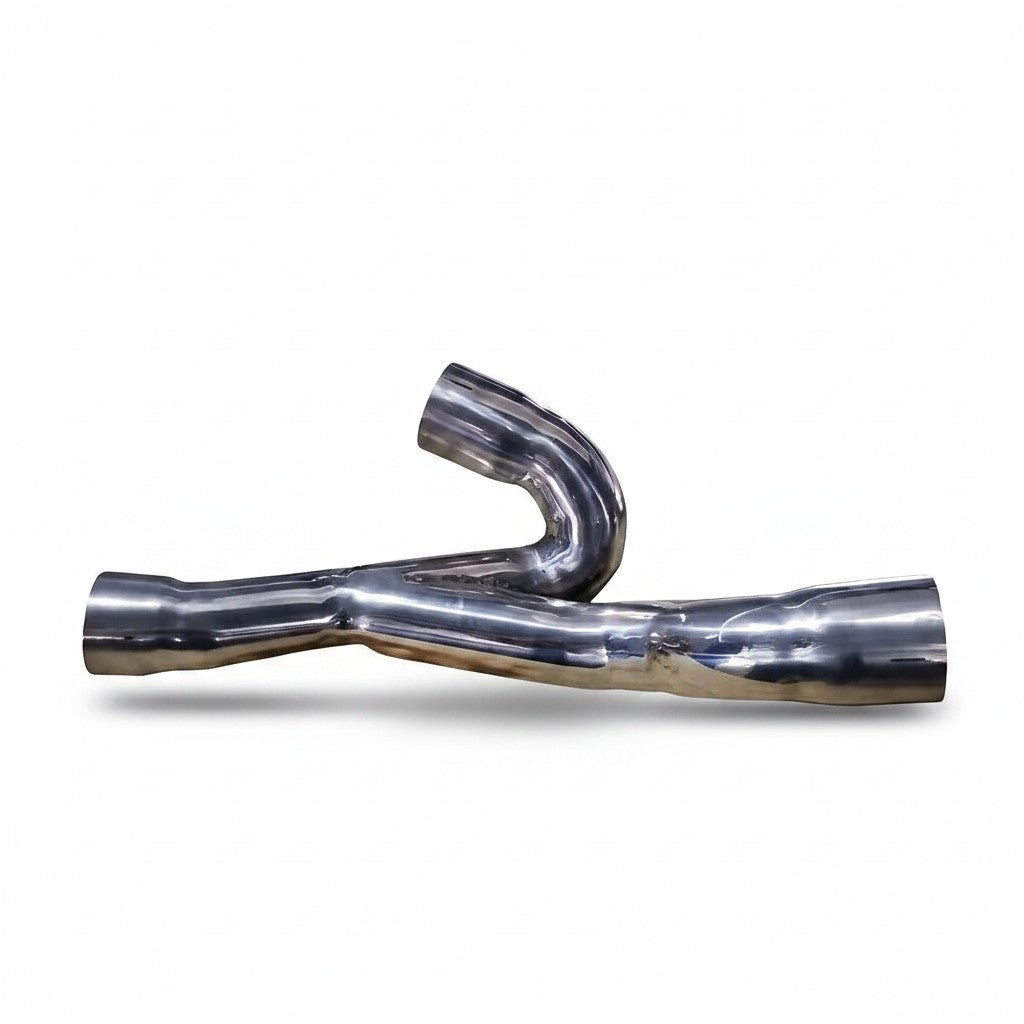 Eliminador de catalisador RockStar Performance em aço inox para Ducati V4 Multistrada com acabamento polido