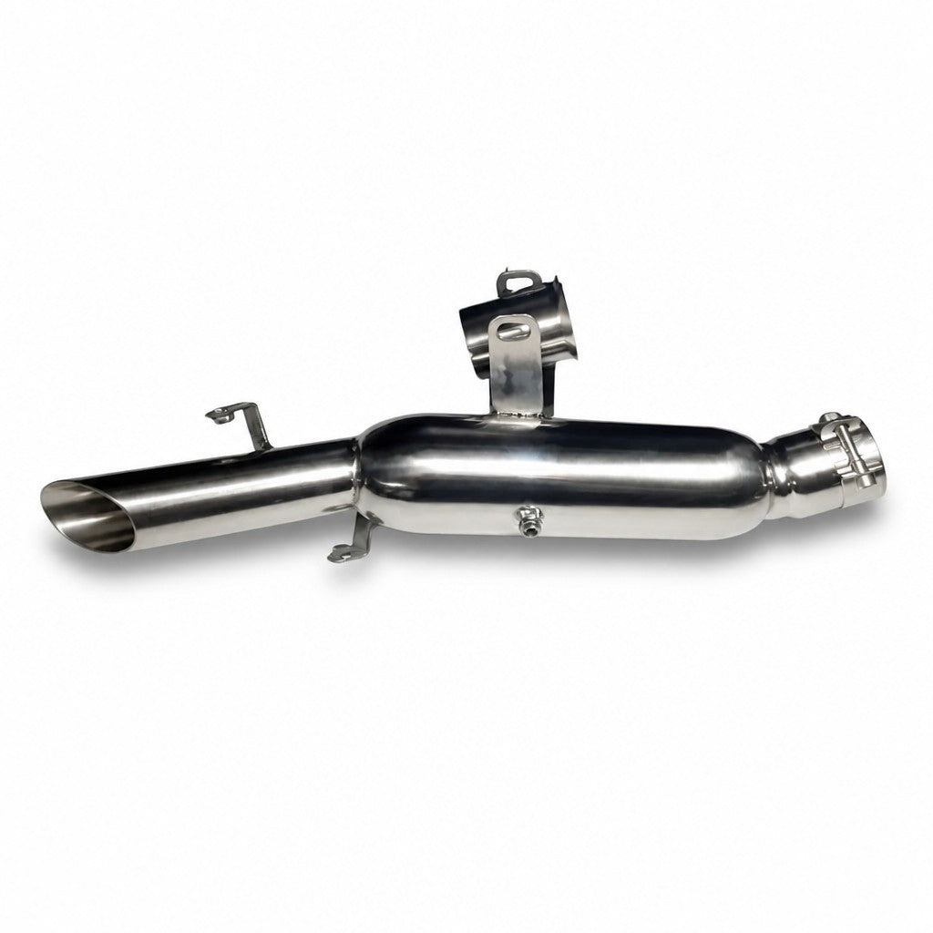 Ponteira de escapamento esportivo RockStar Performance em aço inox para Yamaha MT09 com acabamento polido