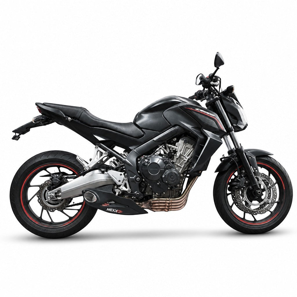Ponteira de escapamento esportivo RockStar Performance em aço inox para moto Honda CB 650F com design moderno