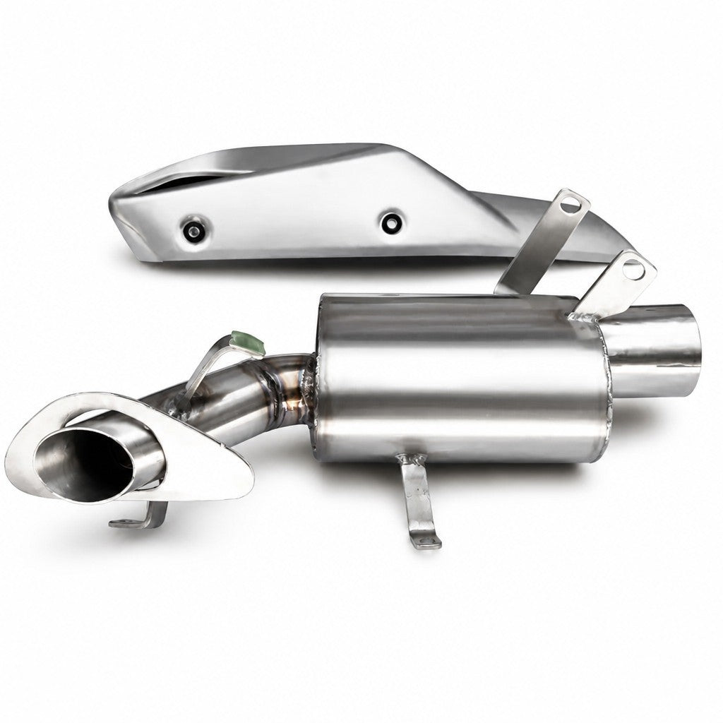 Ponteira de escapamento esportivo RockStar Performance em aço inox para Honda CBR650R com acabamento premium