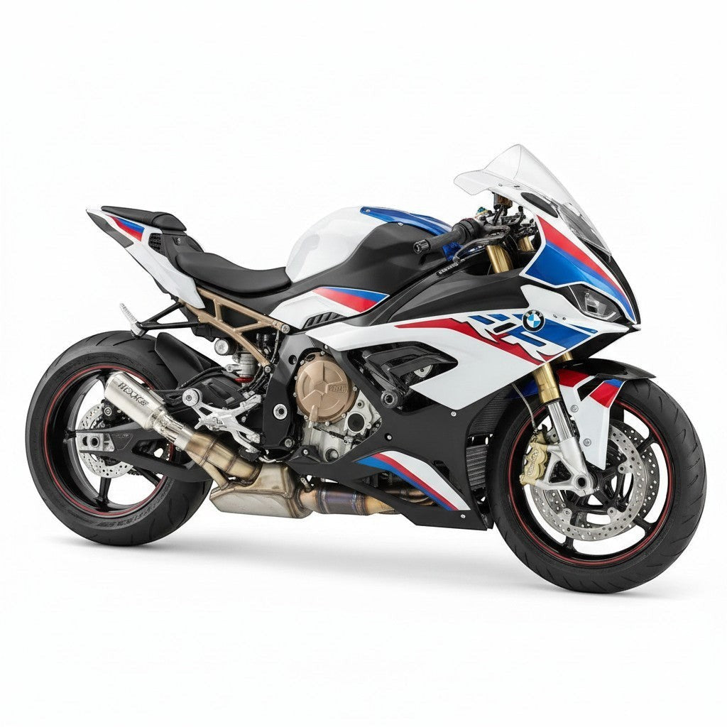 Ponteira esportiva RockStar Performance em aço inox para moto BMW S1000RR com design de alta performance