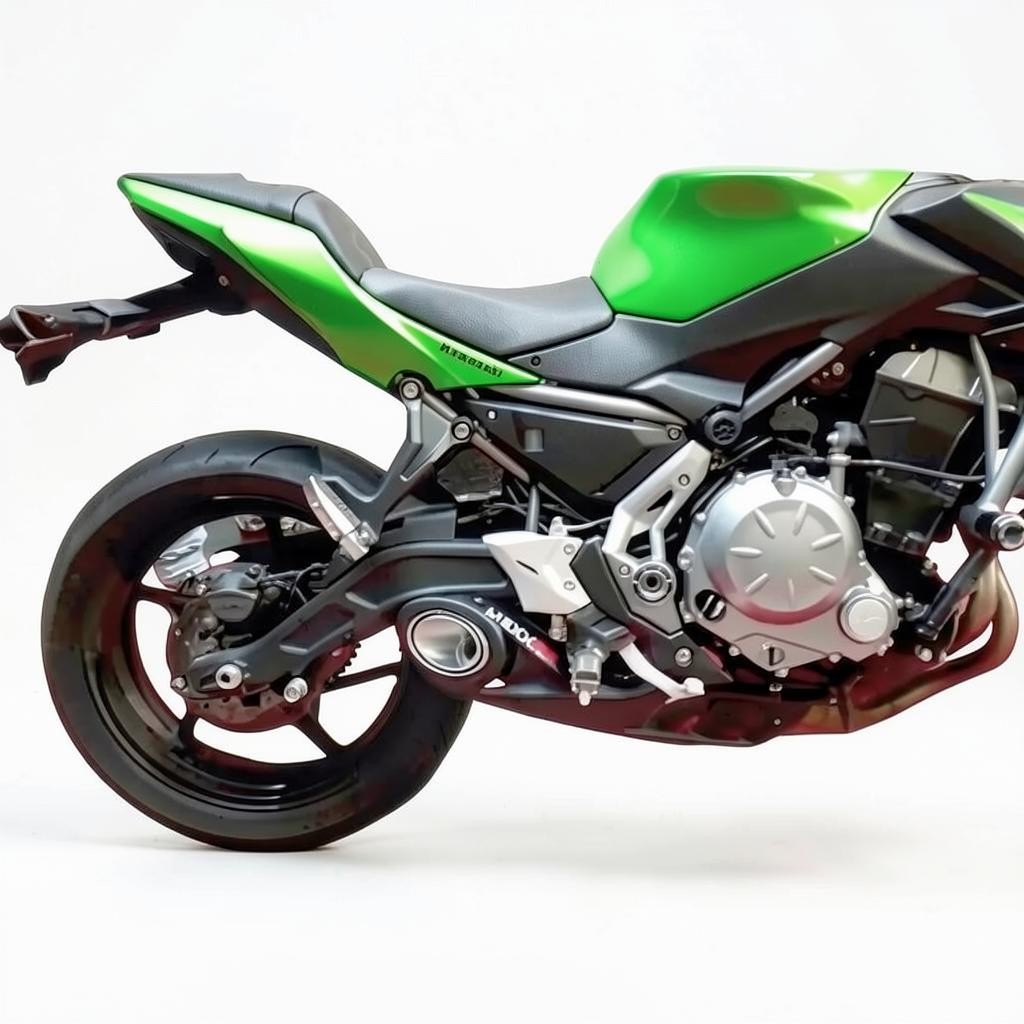 Ponteira esportiva RockStar Performance em aço inox para Kawasaki Z650, design Taylor Made com acabamento premium.