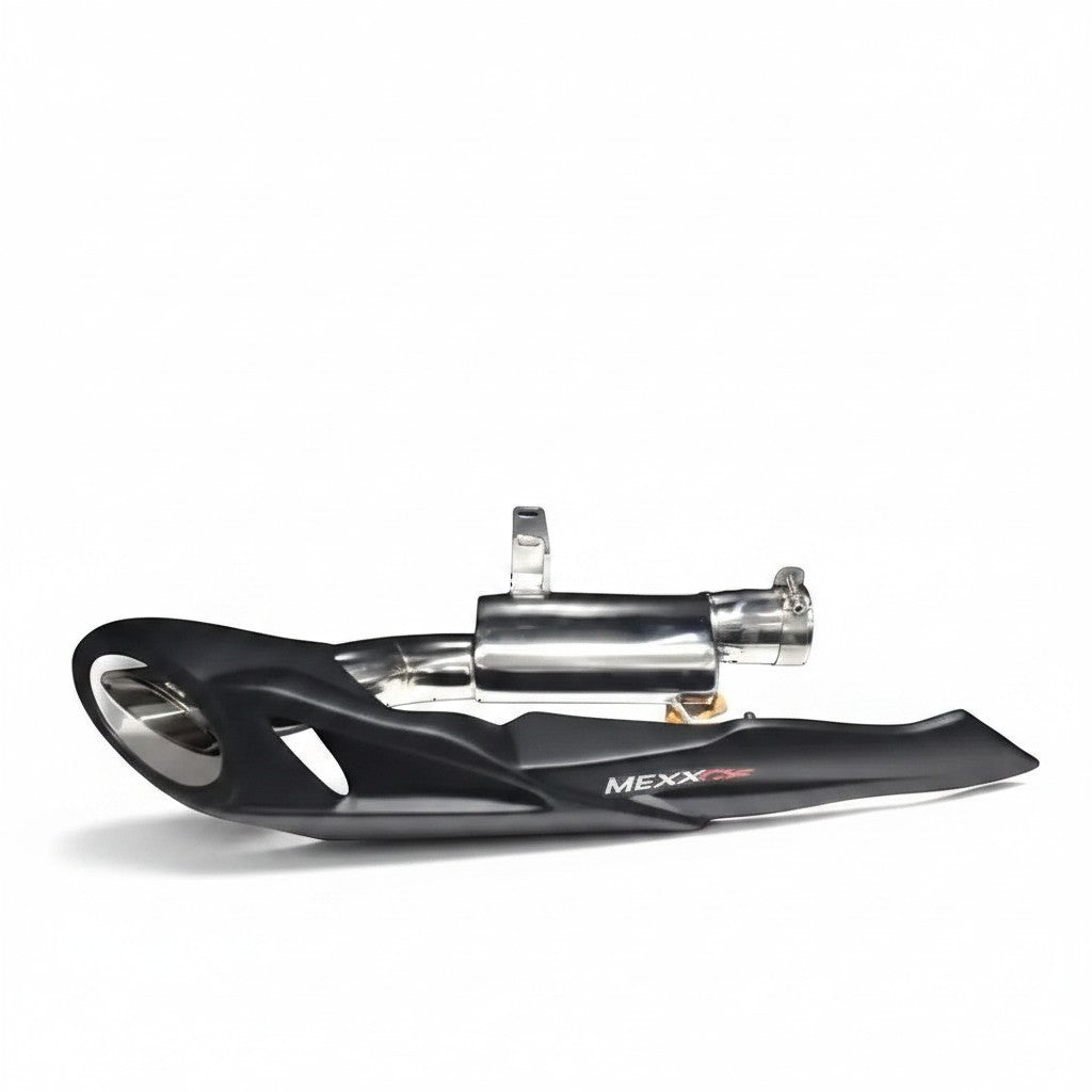 Ponteira esportiva RockStar Performance para Z1000 em aço inox com acabamento preto fosco e design Taylor Made