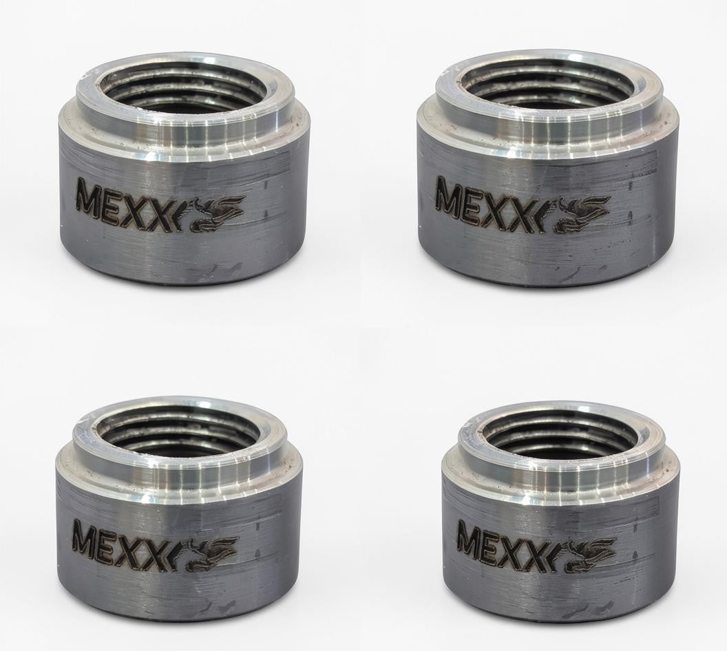 Quatro porcas de sonda lambda RockStar Performance em aço inox 304 para downpipe e coletor de escapamento