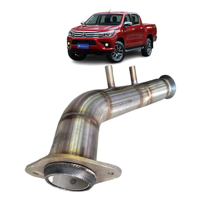 Downpipe Inox 304 Toyota Hilux Sw4 2.8 Diesel 2016 À 2021