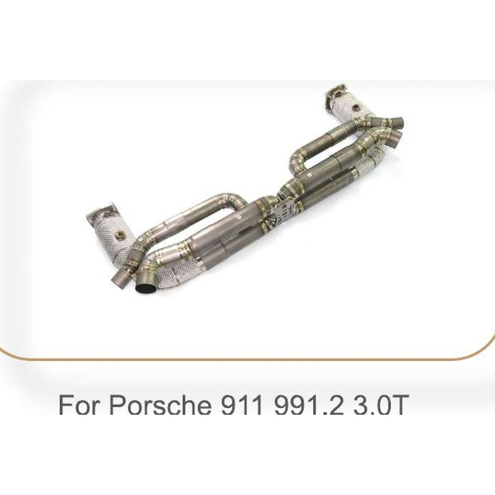 Escapamento cat-back valvulado em titânio para Porsche 911 991.2 3.0T